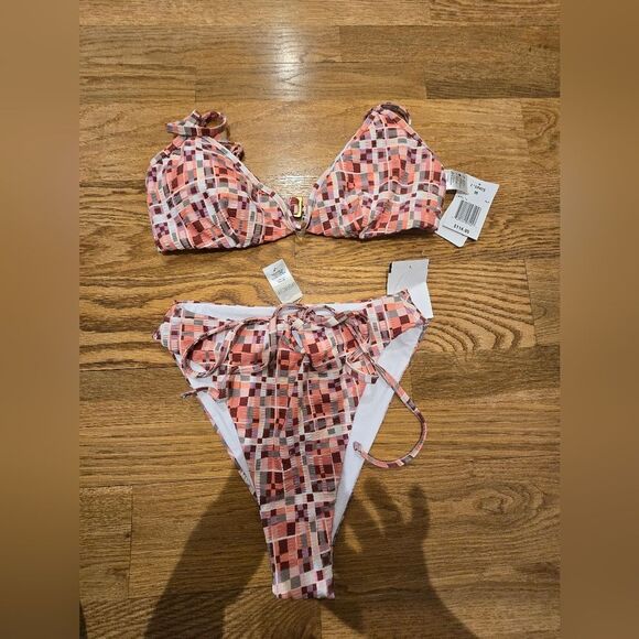 NWT L*Space Block Party  Helena Top and Camacho Bikini Bottoms M Top/S Bottom - Picture 6 of 7